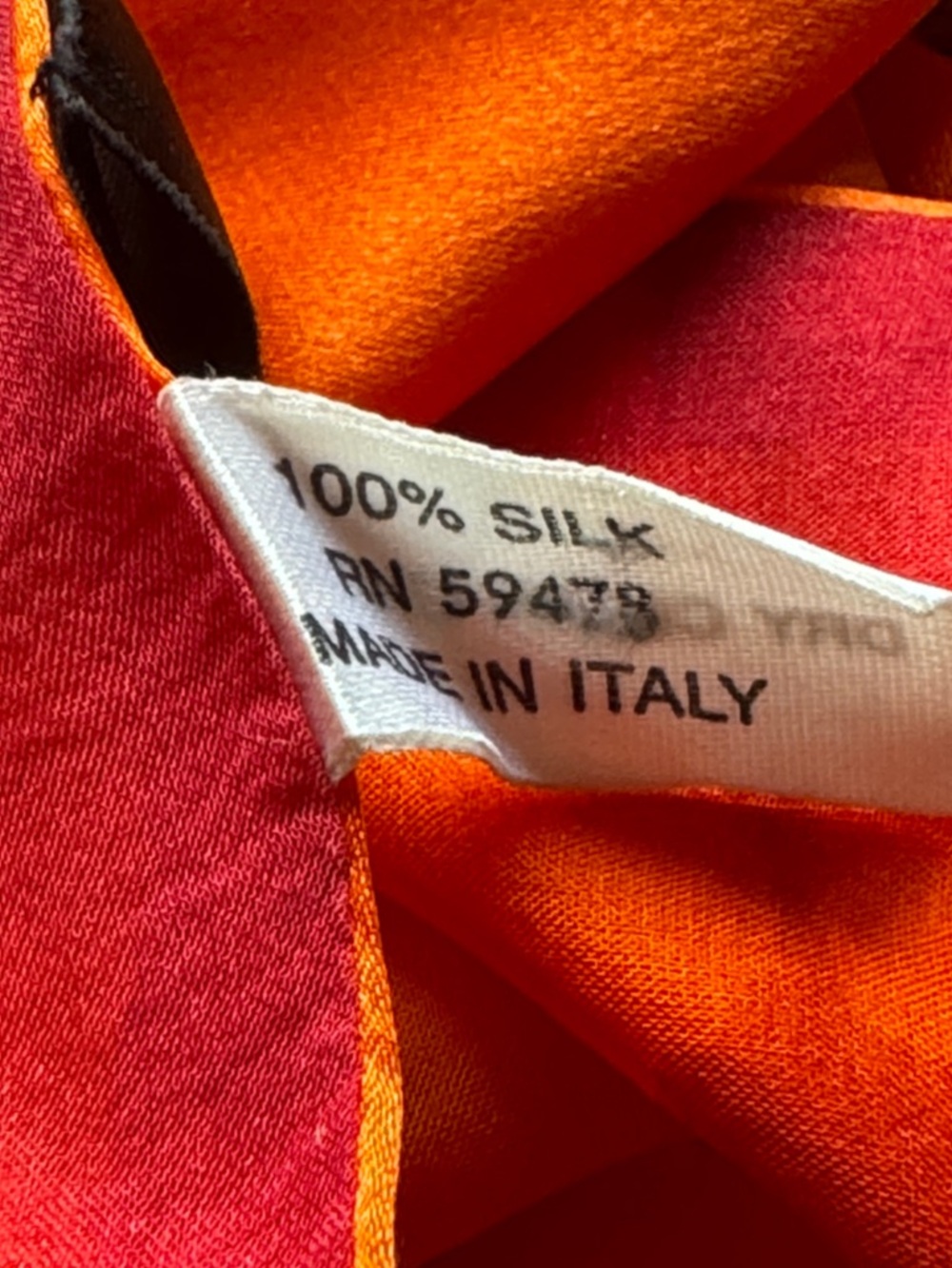 Larioseta Italian Silk Scarf Sacral Root Chakra - Picture 3 of 9
